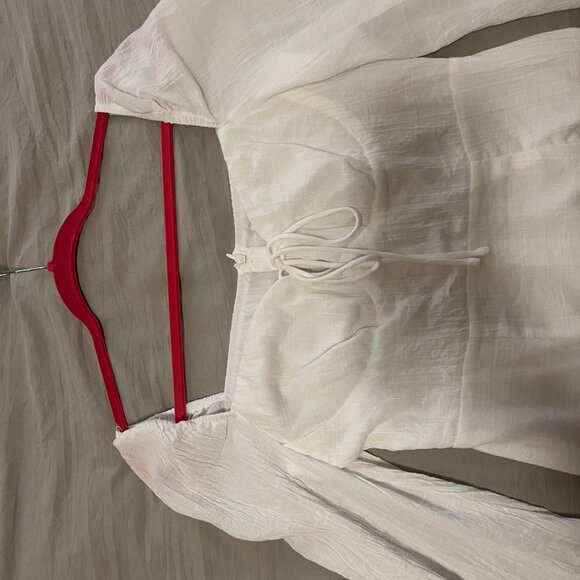 Princess Polly White Linen Mini Dress - Picture 3 of 4